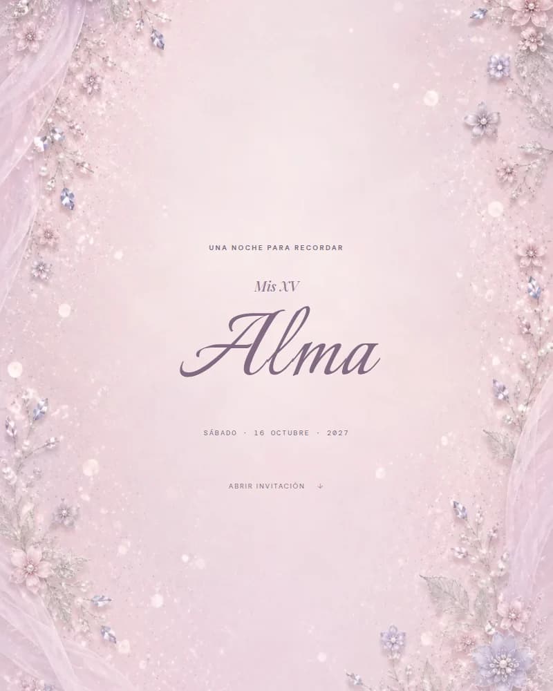 Portada de Tul floral con flores asimétricas y caligrafía sobre fondo rosa pálido.